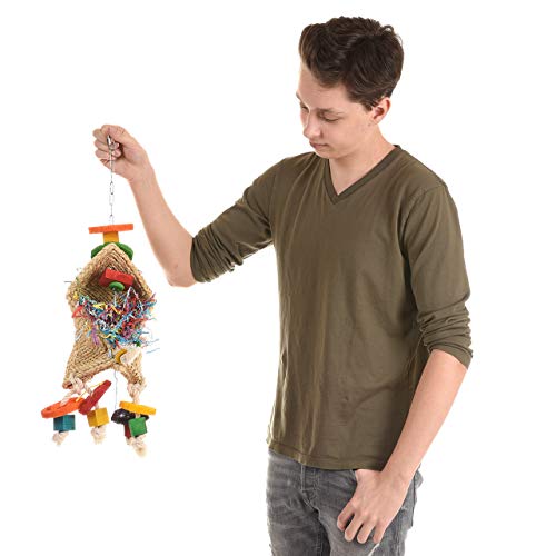 Wagner's | Vogelspielzeug Zauberhut mit Edelstahlkette Papageienspielzeug, Spielzeug für Papageien von Wagner's