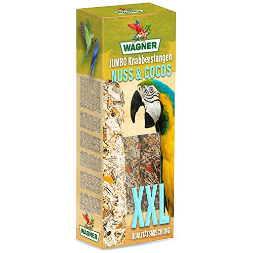 Wagner's | Jumbo Knabberstange Maxi XXL mit Nuss & Kokos | 450 g - Natürlicher Snack für Aras, Kakadus & Graupapageien von Wagner's