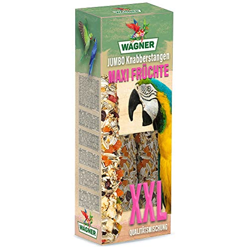 Wagner's | Jumbo Knabberstangen Maxi XL Plus Früchte 450g - der Luxussnack für Graupapageien, Amazonen, Kakadus & Aras Wagner's | Jumbo Knabberstangen Maxi XL Plus Früchte 450g - der Luxussnack für Graupapageien, Amazonen, Kakadus & Aras von Wagner's
