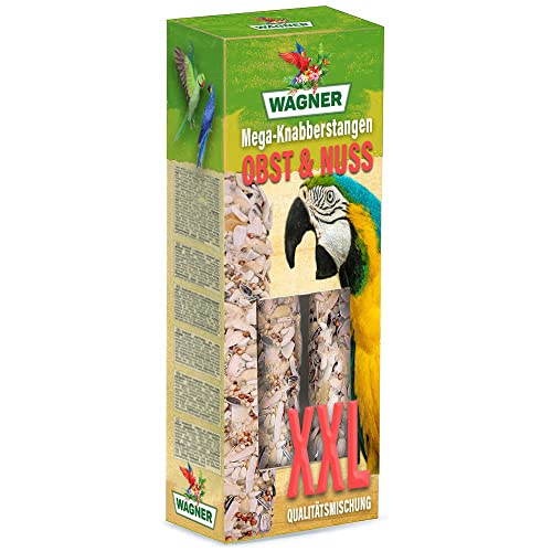 Wagner's | Jumbo-Knabberstangen mit Obst & Nuss für Großpapageien - 250 g - Natürlicher Snack für Aras, Kakadus & Graupapageien von Wagner's