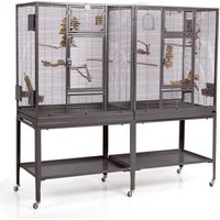 Montana Cages Vogelkäfig New Madeira Double dunkelgrau von Montana Cages