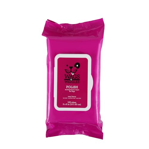 Wags & Wiggles Polish Multipurpose Wipes for Dogs | Clean & Condition Your Dog's Coat Without A Bath | Fresh Very Berry Scent Your Dog Will Love, 100 Count Wags & Wiggles Polish Multipurpose Wipes for Dogs | Clean & Condition Your Dog's Coat Without A Bath | Fresh Very Berry Scent Your Dog Will Love, 100 Count von Wags & Wiggles
