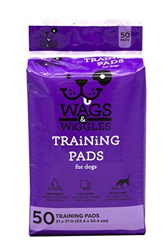 Wags & Wiggles Trainingsunterlagen für Hunde, 50 Stück | Welpenpolster für Hunde | Hunde- und Welpenzubehör (FF9573) von Wags & Wiggles