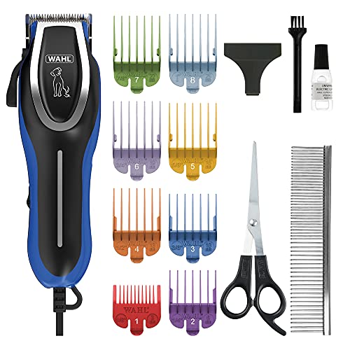 WAHL Pet Clippers, U-Clip Dog Grooming Kit with Colour Coded Combs, Full Coat Grooming Clippers for Dogs, Low Noise Corded Pet Clippers, Sharp Cutting Steel Blades WAHL Pet Clippers, U-Clip Dog Grooming Kit with Colour Coded Combs, Full Coat Grooming Clippers for Dogs, Low Noise Corded Pet Clippers, Sharp Cutting Steel Blades von Wahl