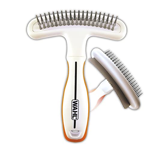 Wahl 2-in-1-Kombination zweireihiger Haustierrechen mit Haarausfall-Klinge für Hunde- oder Katzenfell von der Marke verwendet von Profis - Modell 858424 Wahl 2-in-1-Kombination zweireihiger Haustierrechen mit Haarausfall-Klinge für Hunde- oder Katzenfell von der Marke verwendet von Profis - Modell 858424 von Wahl