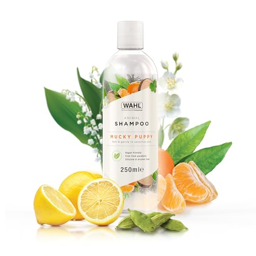 Wahl Mucky Puppy Shampoo, Hundeshampoo, Shampoo für Haustiere, sanfte haustierfreundliche Formel, empfindliche Haut, Shampoo für Jungtiere, gebrauchsfertig, Schmutz entfernen. von Wahl