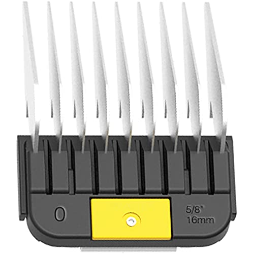 Wahl Professioneller Tier-Edelstahl-Aufsatz, Führungskamm, abnehmbare Klinge, Haustier-Schermaschine – #0, 1,6 cm Schnittlänge (3375-100), Gelb von Wahl