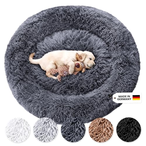 Wahre Tierliebe Hundebett Fluffy [Plus] - Das Original, mit waschbarem Bezug Hundekissen, Hundekorb, Flauschiges Hundebett für große, mittelgroße & kleine Hunde von Wahre Tierliebe