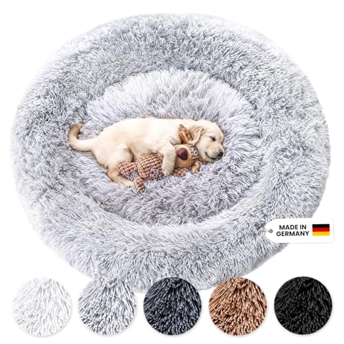 Wahre Tierliebe Hundebett Fluffy [Plus] - Das Original, mit waschbarem Bezug Hundekissen, Hundekorb, Flauschiges Hundebett für große, mittelgroße & kleine Hunde von Wahre Tierliebe