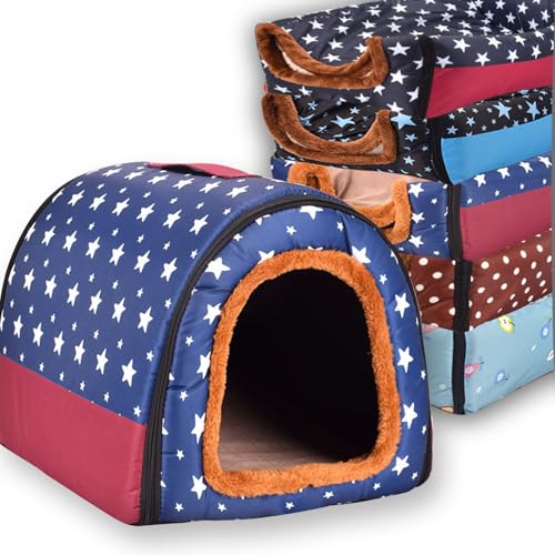 Extra großes Hundebett, 2-in-1-Haustierhöhle, wasserdicht, luxuriös, beruhigendes Hundehaus, Katzenzelt, Bett mit abnehmbarem weichem Kissen, rutschfester Boden, Outdoor-Hundebetten (J,105 x 80 x 75 Extra großes Hundebett, 2-in-1-Haustierhöhle, wasserdicht, luxuriös, beruhigendes Hundehaus, Katzenzelt, Bett mit abnehmbarem weichem Kissen, rutschfester Boden, Outdoor-Hundebetten (J,105 x 80 x 75 von Waigg Kii