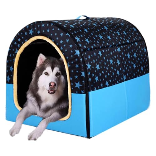 Extra großes Hundehüttenhaus, 2-in-1, warmes Hundekissen, luxuriöses großes Hundebett, waschbar, XL/XXL für mittelgroße und große Hunde und Katzen (XXL, G) von Waigg Kii