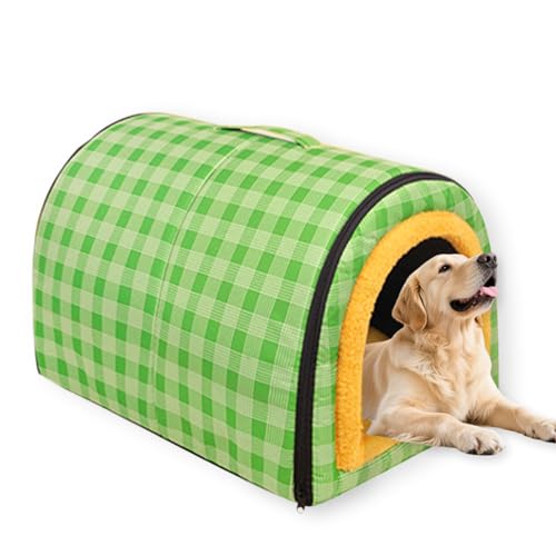 Großes Hundebett, 2-in-1, beruhigende Haustierhöhle, wasserdicht, luxuriöses Hundebett, abnehmbares, weiches Kissen, rutschfeste Unterseite, Outdoor-Hundebett für Katzen, Hunde, Kaninchen (70 x 55 x von Waigg Kii