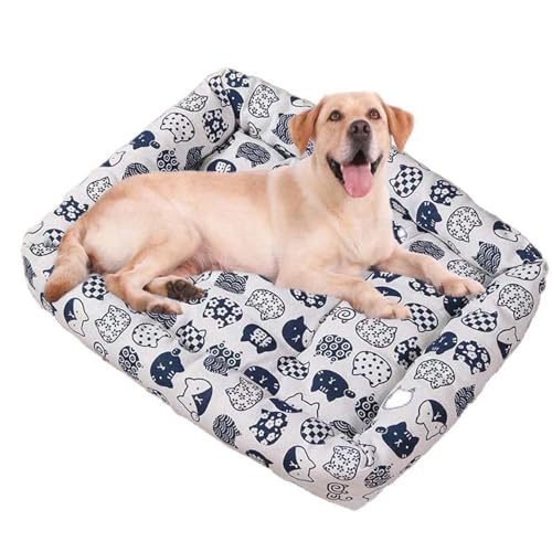 Großes Hundebett, orthopädisches Hundebett, groß, waschbar, rechteckig, weich, beruhigendes Sofa für mittelgroße und kleine Hunde, Katzen (Weiß, 43 x 32 cm) von Waigg Kii