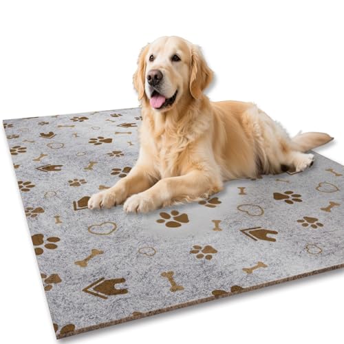 Großes Hundebett, waschbar, schlafend, beruhigende Hundebox-Matratze, DIY-Teppich, Katzenbetten für Innenräume, Katzen, Hunde, rutschfeste Unterseite (120 x 85 cm, XL, D) von Waigg Kii