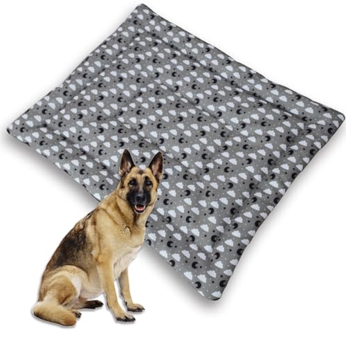 Großes Hundebett, weich, waschbar, tief schlafendes Katzenkissen, Oxford-Stoff, wasserdicht, beruhigende Hundebox-Matratze, Haustierunterlage, rutschfeste Unterseite (3XL - 115 x 70 cm, Oxford E) von Waigg Kii