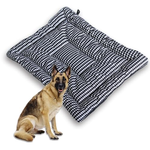Großes Hundebett, weich, waschbar, tief schlafendes Katzenkissen, Oxford-Stoff, wasserdicht, beruhigende Hundebox-Matratze, Haustierunterlage, rutschfeste Unterseite (S-55 x 40 cm, Oxford J) von Waigg Kii
