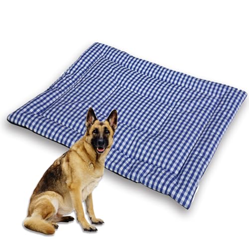 Großes Hundebett, weich, waschbar, tief schlafendes Katzenkissen, Oxford-Stoff, wasserdicht, beruhigende Hundebox-Matratze, Haustierunterlage, rutschfeste Unterseite (XL - 80 x 55 cm, Oxford D) von Waigg Kii