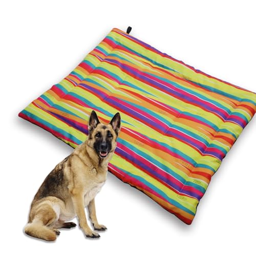 Großes Hundebett, weich, waschbar, tief schlafendes Katzenkissen, Oxford-Stoff, wasserdicht, beruhigende Hundebox-Matratze, Haustierunterlage, rutschfeste Unterseite (XS - 45 x 35 cm, Oxford F) von Waigg Kii
