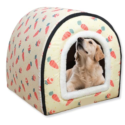 Hundebett, 2-in-1-Hundehütte, warm, waschbar, große Haustierhöhle, wasserdicht, luxuriöses Haustierhaus, abnehmbar, Anti-Angst-Hütte, Iglu-Katzenbetten für drinnen und draußen, C, 105 x 80 x 75 cm Hundebett, 2-in-1-Hundehütte, warm, waschbar, große Haustierhöhle, wasserdicht, luxuriöses Haustierhaus, abnehmbar, Anti-Angst-Hütte, Iglu-Katzenbetten für drinnen und draußen, C, 105 x 80 x 75 cm von Waigg Kii