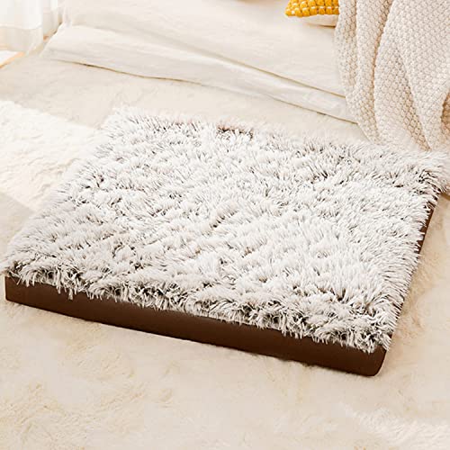 Hundebett, Hundebox, groß, orthopädisch, Memory-Schaum, beruhigendes Haustierbett, weich, lang, Plüsch, abnehmbar, waschbar, rutschfest, 70 x 60 x 7 cm, Braun Hundebett, Hundebox, groß, orthopädisch, Memory-Schaum, beruhigendes Haustierbett, weich, lang, Plüsch, abnehmbar, waschbar, rutschfest, 70 x 60 x 7 cm, Braun von Waigg Kii