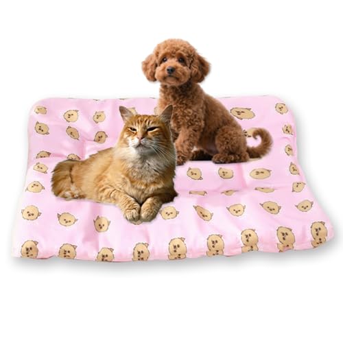 Hundebett, waschbar, beruhigendes Haustierkissen, strapazierfähiges Katzenbett, Sofa, leicht zu reinigen, Matratze für unordentliche Haustiere im Innenbereich (M-68 x 45 cm, A) von Waigg Kii
