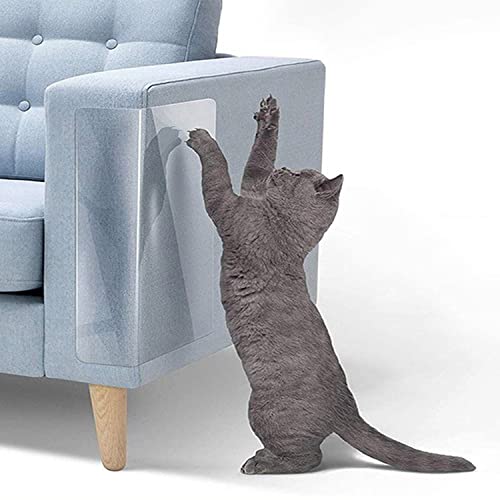 Katzen-Anti-Kratz-Pad, Sofa, Möbelschutz, Katzen-Couch-Schutz, transparent, PVC-Matte, selbstklebendes Trainingsband-Aufkleber (2 Stück, 15 x 35 cm) von Waigg Kii