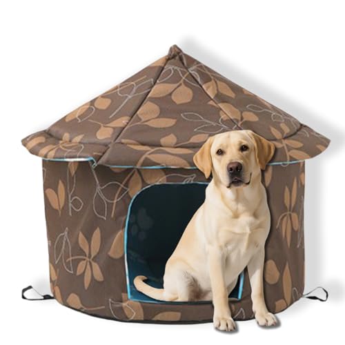 Katzenzelt für Katzen, Hunde, Kaninchen, mittelgroß, winddicht, waschbar, regendicht, abnehmbar, weich, warm, faltbar, Haustier-Unterschlupf für Katzen, Hunde, Kaninchen (M-40 x 41 cm, A) von Waigg Kii