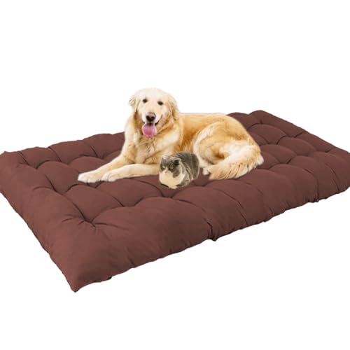 Waigg Kii Extra große Hundebett-Matratze, waschbar, beruhigend, langlebig, Anti-Angst, extra große Hundebetten, Matratze für große Hunde (120 x 60 cm, Braun) von Waigg Kii