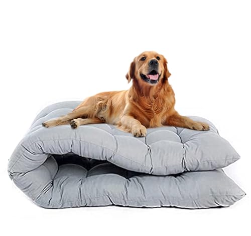 Waigg Kii Extra große Hundebett-Matratze, waschbar, beruhigend, langlebig, Anti-Angst, große Hundebetten, Matratze für große Hunde (Grau, 110 x 65 cm) von Waigg Kii