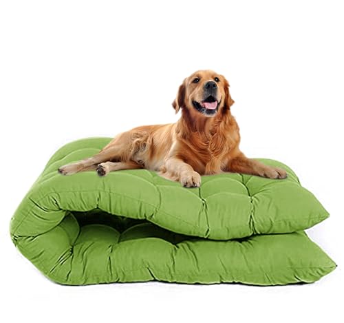 Waigg Kii Extra große Hundebett-Matratze, waschbar, beruhigend, langlebig, Anti-Angst, große Hundebetten, Matratze für große Hunde (Grün, 100 x 55 cm) von Waigg Kii