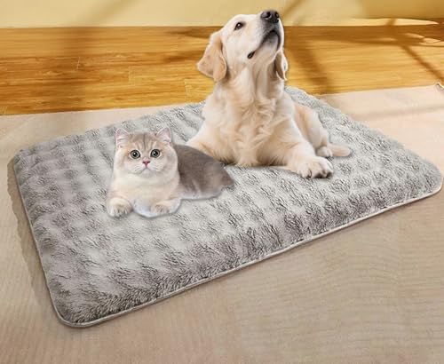 Waigg Kii Flauschiges großes Hundebett, waschbar, tief schlafend, Haustiermatratze, Kaninchen-Fleece, Anti-Angst-Hundebetten, rutschfeste Unterseite, beruhigendes Katzensofakissen, Haustierkissen Waigg Kii Flauschiges großes Hundebett, waschbar, tief schlafend, Haustiermatratze, Kaninchen-Fleece, Anti-Angst-Hundebetten, rutschfeste Unterseite, beruhigendes Katzensofakissen, Haustierkissen von Waigg Kii