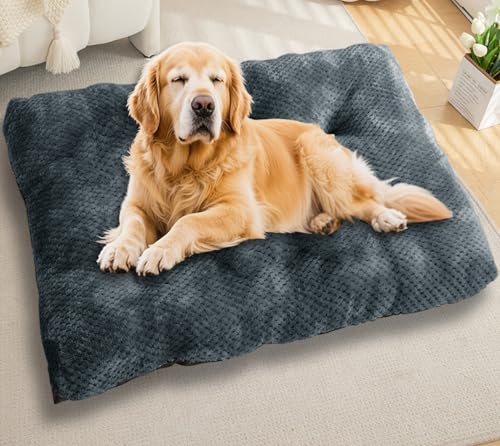 Waigg Kii Großes Hundebett, beruhigender Schlaf, Autobetten, rutschfeste Plüschmatratze, extra groß, orthopädische Hundebetten, Anti-Angst, gemütliches Kissen (Dunkelgrau, Größe XXL - 110 x 75 cm) Waigg Kii Großes Hundebett, beruhigender Schlaf, Autobetten, rutschfeste Plüschmatratze, extra groß, orthopädische Hundebetten, Anti-Angst, gemütliches Kissen (Dunkelgrau, Größe XXL - 110 x 75 cm) von Waigg Kii
