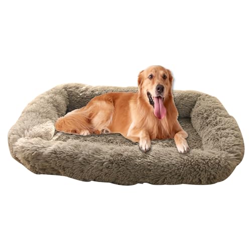 Waigg Kii Großes Hundebett, rutschfestes Haustierbett für Hunde, waschbar, gegen Angstzustände, luxuriös, weiches Haustierkissen für kleine, mittelgroße und große Hunde (Grau, 30 x 35 cm) von Waigg Kii