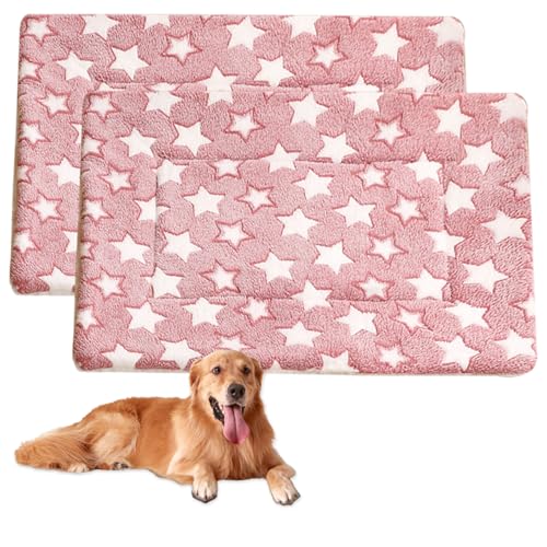 Waigg Kii Großes Hundebett, waschbar, weiches Hundebett, Haustiermatte für kleine, mittelgroße und große Hunde, flauschiges luxuriöses Hundekissen, Haustierbox-Matratze (Weiß, 79 x 60 cm), 2 Stück von Waigg Kii