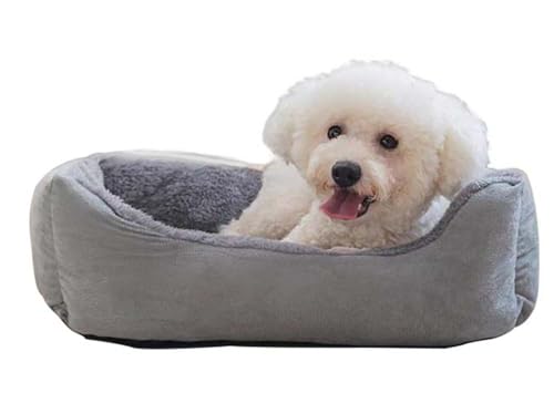 Waigg Kii Orthopädisches Hundebett, waschbar, für große Hunde und Katzen, rechteckig, weich, beruhigendes Sofa für mittelgroße und kleine Hunde, Katzen (Grau, 43 x 32 cm) von Waigg Kii