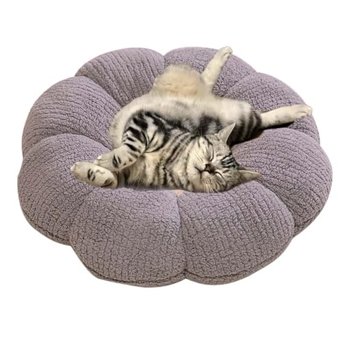 Waigg Kii Weiches Donut-Katzenbett, Donut-Katzenbett, weiches Kätzchenbett, Katzenbetten, Donut-Hundebett, Katzen-Donut-Bett, warmes Katzenbett, Katzenhöhlenbett (40 x 40 cm, A-Lila) von Waigg Kii