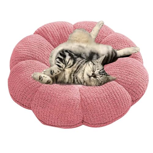 Waigg Kii Weiches Donut-Katzenbett, Donut-Katzenbett, weiches Kätzchenbett, Katzenbetten, Donut-Hundebett, Katzen-Donut-Bett, warmes Katzenbett, Katzenhöhlenbett (40 x 40 cm, C-Rosa) von Waigg Kii