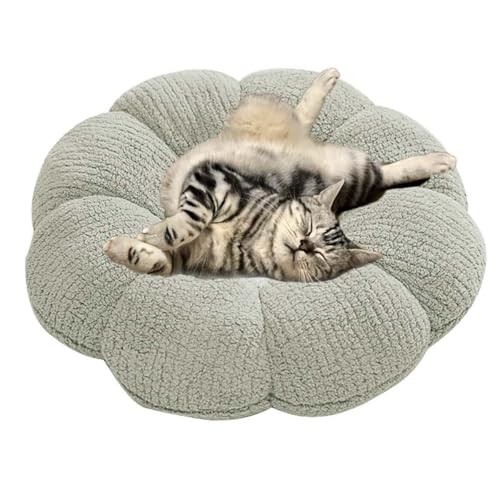 Waigg Kii Weiches Donut-Katzenbett, Donut-Katzenbett, weiches Kätzchenbett, Katzenbetten, Donut-Hundebett, Katzen-Donut-Bett, warmes Katzenbett, Katzenhöhlenbett (50 x 50 cm, D-Grün) von Waigg Kii