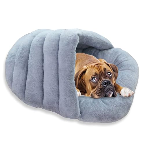 Warme Hundehütte, Baumwolle, gepolstert, für kleine Hunde, atmungsaktiv, niedliche Hausschuhe, geformte Betten, Katzen-Schlafsack, faltbar, waschbar (S-52 x 40 cm, A) von Waigg Kii