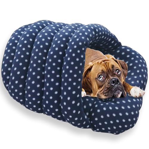 Warme Hundehütte, Baumwolle, gepolstert, für kleine Hunde, atmungsaktiv, niedliche Hausschuhe, geformte Betten, Katzen-Schlafsack, faltbar, waschbar (S-52 x 40 cm, D) von Waigg Kii