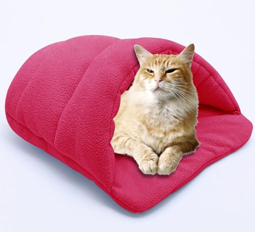 Warmes kleines Hundebett, waschbar, gepolstert, für mittelgroße Hunde und Katzen, Hausschuhform, gemütlich, weiches Kissen, leicht, tragbar, Größe S - 48 x 38 cm von Waigg Kii