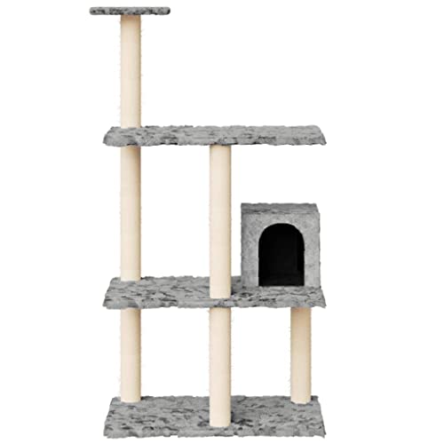 Cat Scratch Tower Kratzbaum weich hellgrau von Wakects