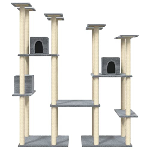 Katzenturm, mehrstufiges Katzen-Klettergerüst 174 cm für Zuhause von Wakects