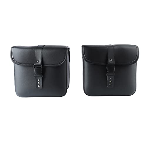 Wakects 1Pair Motorrads Satteltaschen Seitenbeutel Schwanztaschen Reichlich Speicherplatz PU Leder Umweltfreundlich Vielseitige Verwendung mit Befestigungsseil für Motorräder von Wakects