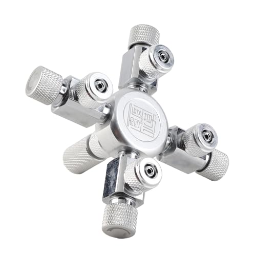 Wakects Aquarium CO2 Regulator Verteiler Nadel Aquarium CO2 Splitter Verteiler Aquarium CO2 Verteilerschlauch aus Aluminiumlegierung und Kupfer mit 2 Ausgängen und Feineinstellventil für (4 Way Wakects Aquarium CO2 Regulator Verteiler Nadel Aquarium CO2 Splitter Verteiler Aquarium CO2 Verteilerschlauch aus Aluminiumlegierung und Kupfer mit 2 Ausgängen und Feineinstellventil für (4 Way von Wakects