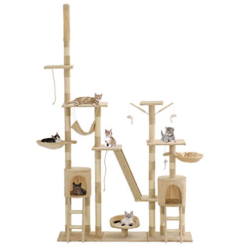 Wakects Kratzer-Turm für Katzen von 230 bis 250 cm für Haustiere von Wakects
