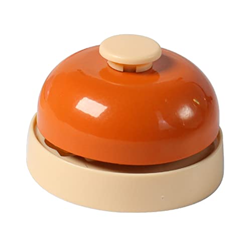 Wakects Pet Call Dinner Bell, Tragbare, Interessante Mechanische Design-Hunderufglocke für Katzen Als Haustierspielzeug (Orange) von Wakects