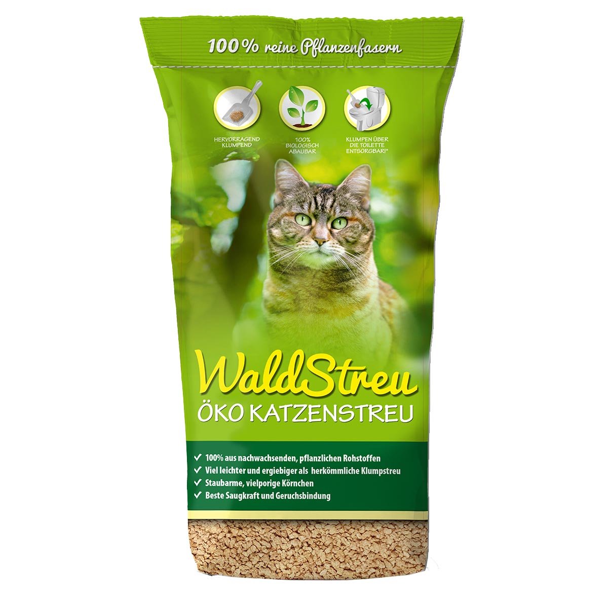 WaldStreu Öko Katzenstreu 40l von WaldStreu