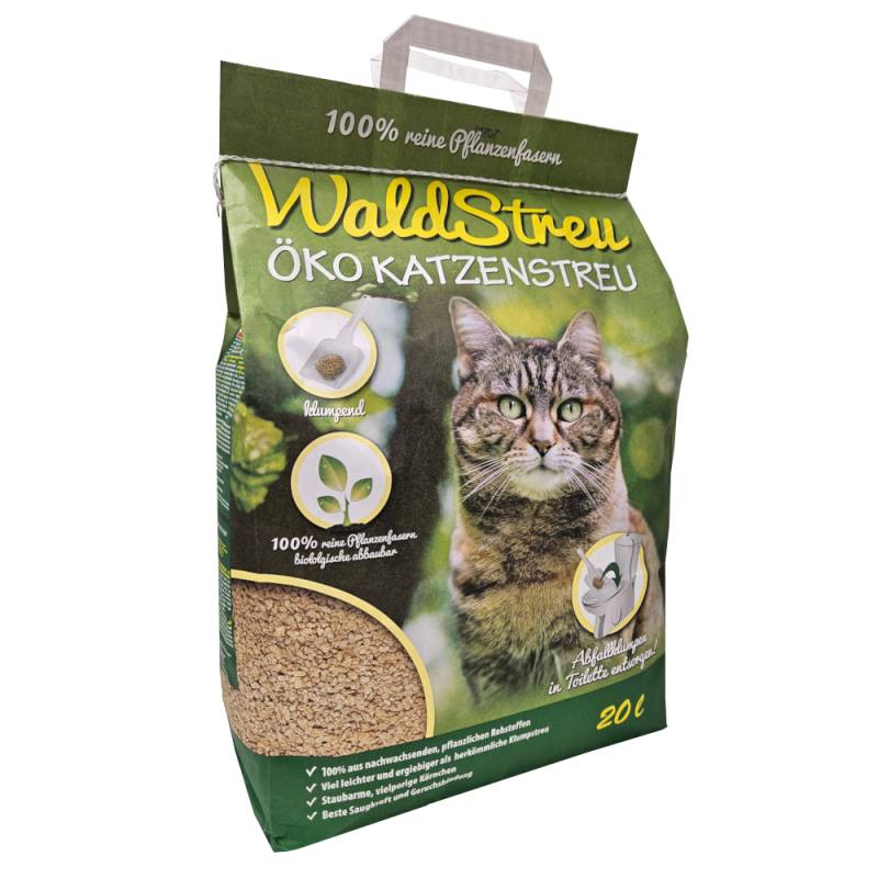 WaldStreu Öko-Katzenstreu - Sparpaket: 2 x 20 l (10 kg) von WaldStreu
