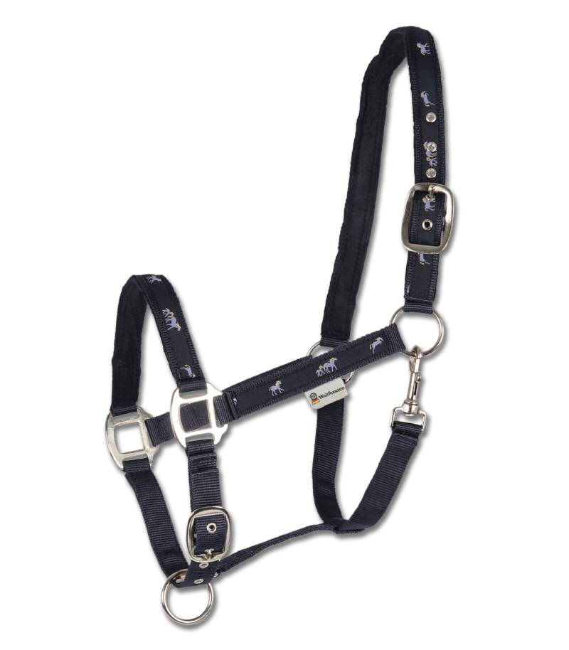 Waldhausen Halfter Pferdemotiv Marineblau, Pony von Waldhausen